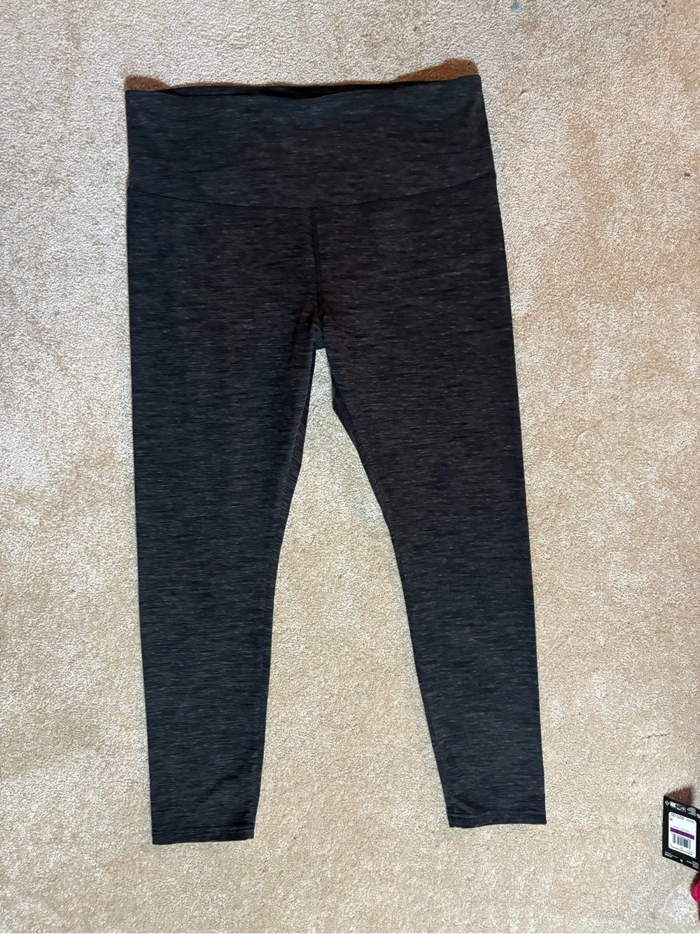 Athletic High-Waist Charcoal&Black Stretch Leggings So Soft Size XXL (20)
